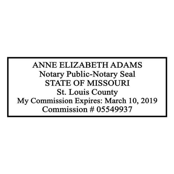 Missouri Notary Rectangle Impression