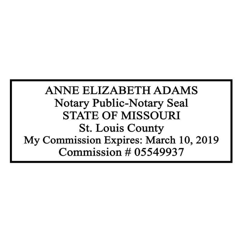 Missouri Notary Rectangle Impression