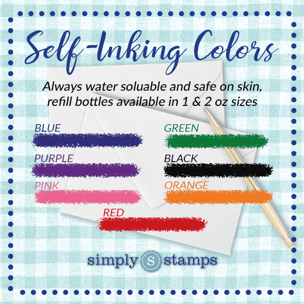 Available in the following self-inking colors