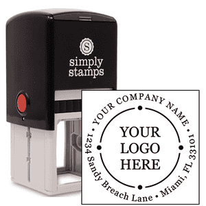 Orbital Round Logo Stamp