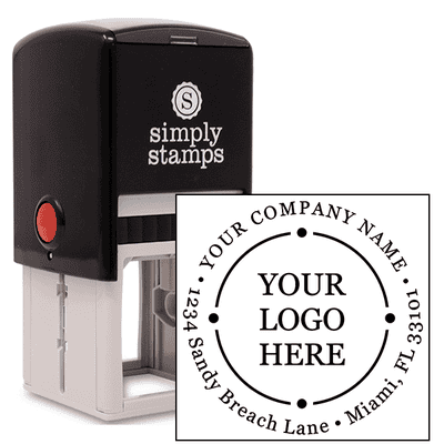 Orbital Round Logo Stamp