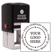 Orbital Round Logo Stamp