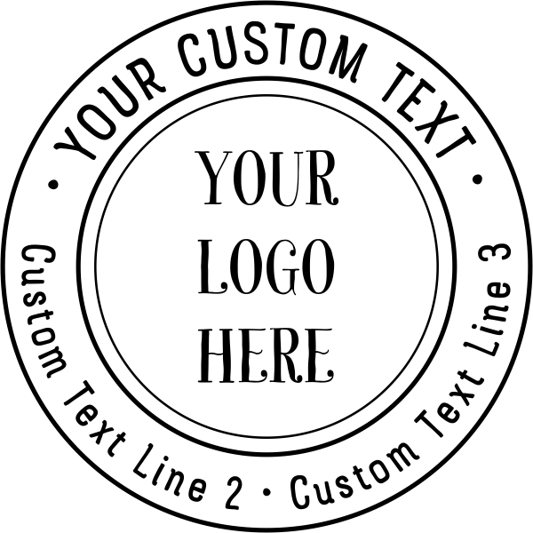 Double Ring Custom Logo Round Stamp