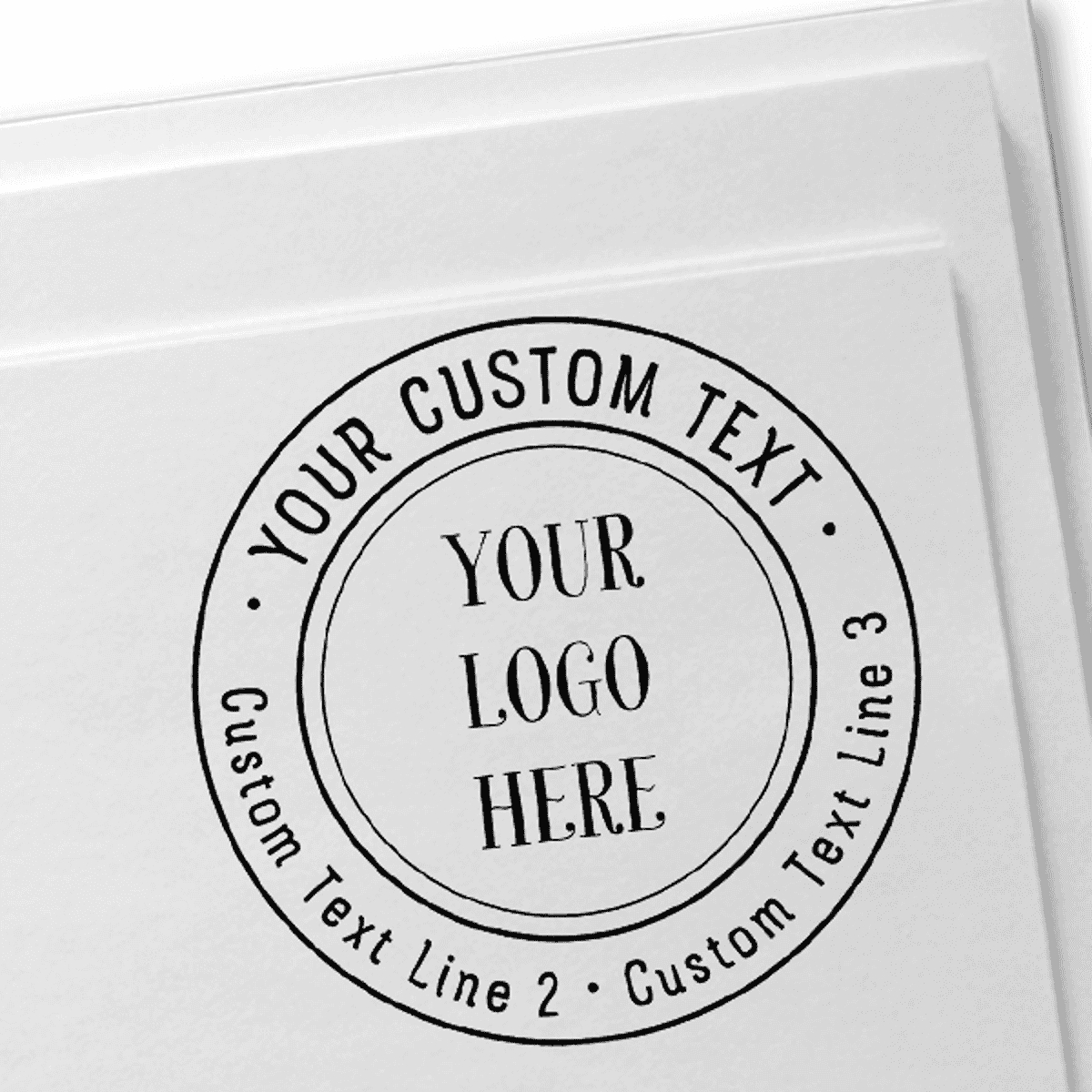 Example of the Double Ring Custom Logo Round Stamp