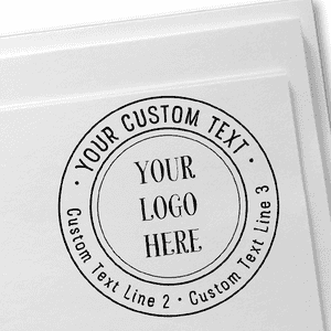 Example of the Double Ring Custom Logo Round Stamp
