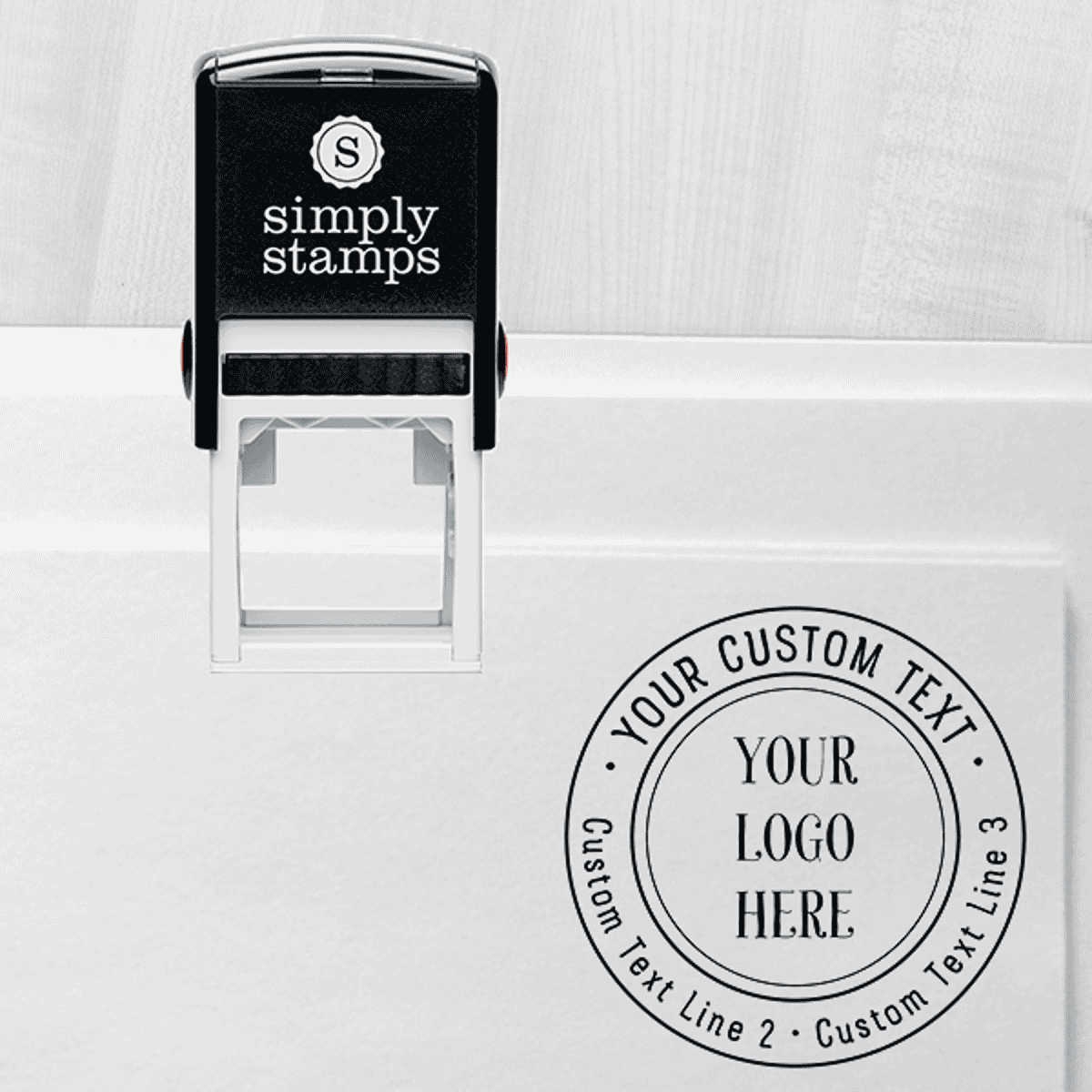 Example of Double Ring Custom Logo Round Stamp