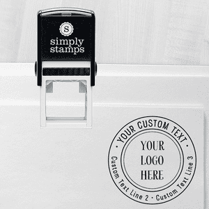 Example of Double Ring Custom Logo Round Stamp