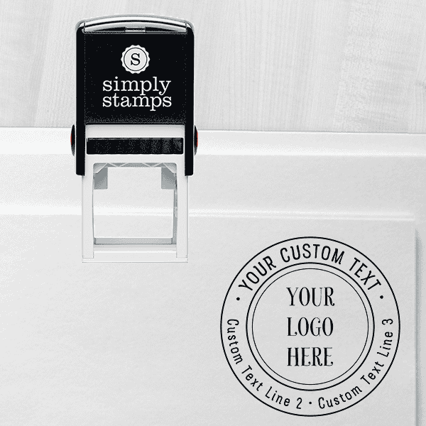 Example of Double Ring Custom Logo Round Stamp