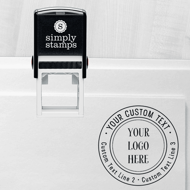 Example of Double Ring Custom Logo Round Stamp