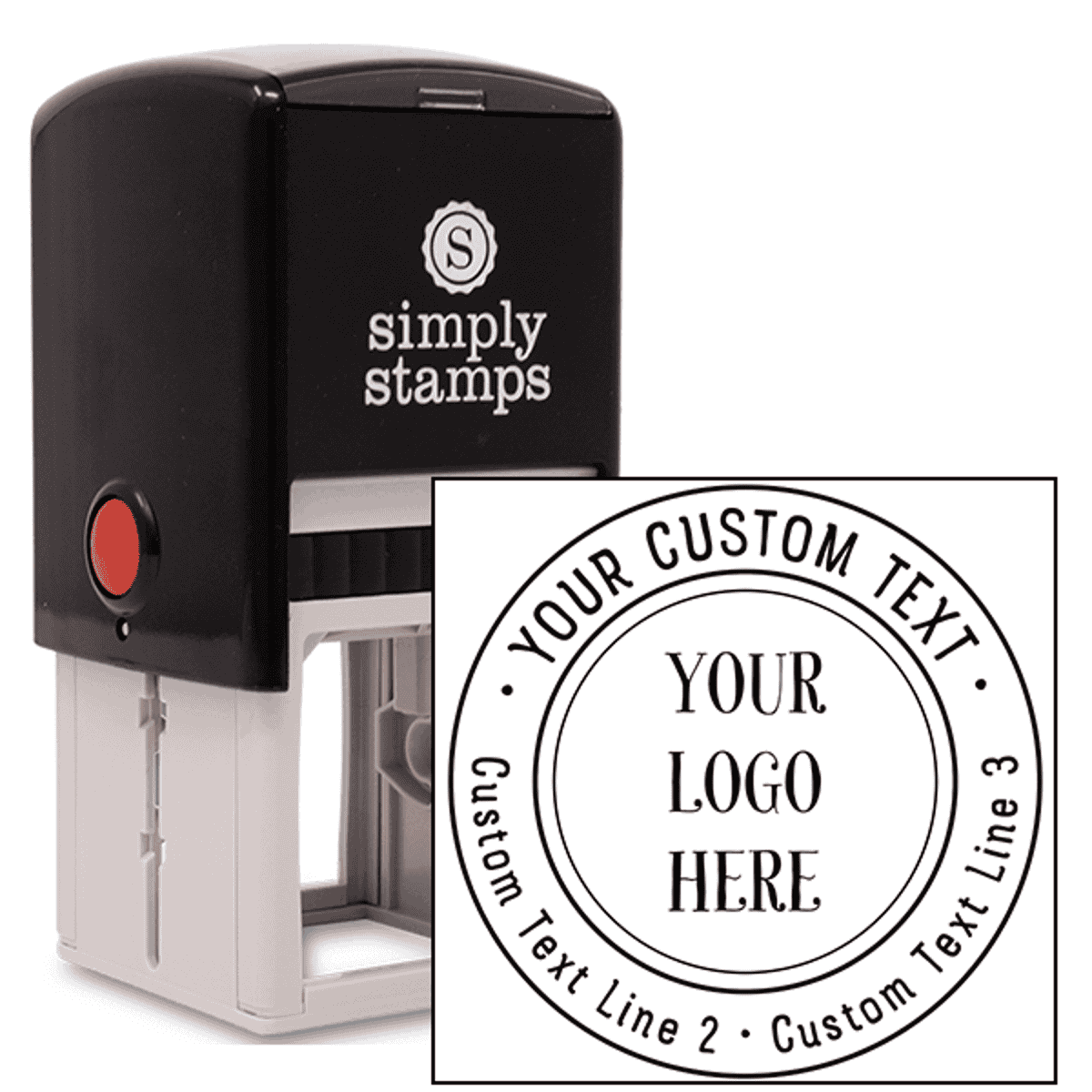 Double Ring Custom Logo Round Stamp