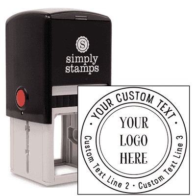 Double Ring Custom Logo Round Stamp