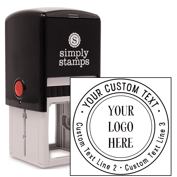 Double Ring Custom Logo Round Stamp