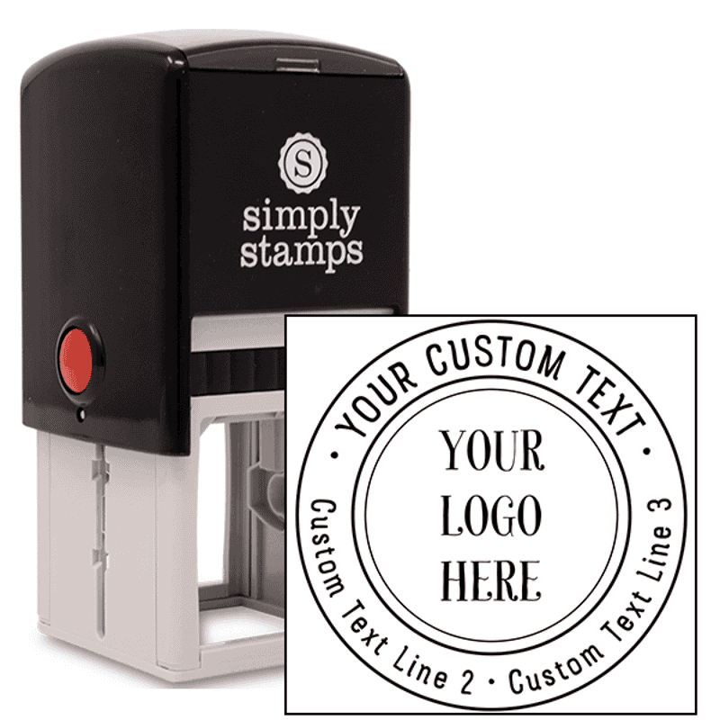 Double Ring Custom Logo Round Stamp