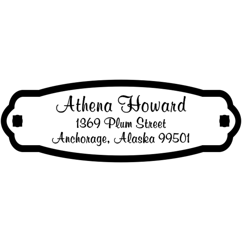 Plaque Styled Custom Address Stamp
