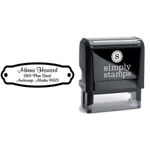 Plaque Styled Custom Address Stamp Body and Design