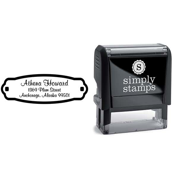 Plaque Styled Custom Address Stamp Body and Design