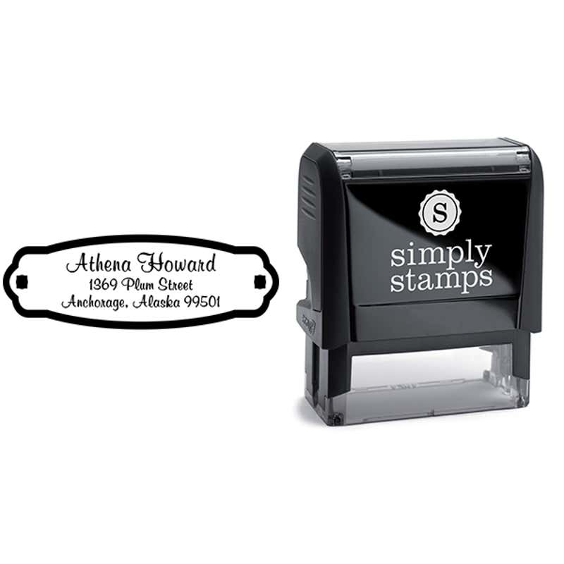 Plaque Styled Custom Address Stamp Body and Design