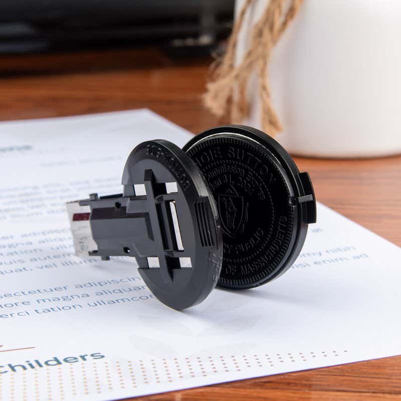 Embosser insert closeup lifestyle
