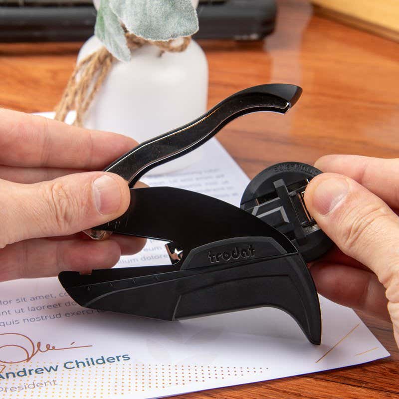 Embosser insert rear storage lifestyle