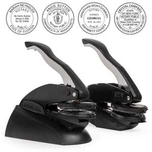 M1P desk and pocket embosser with imprints