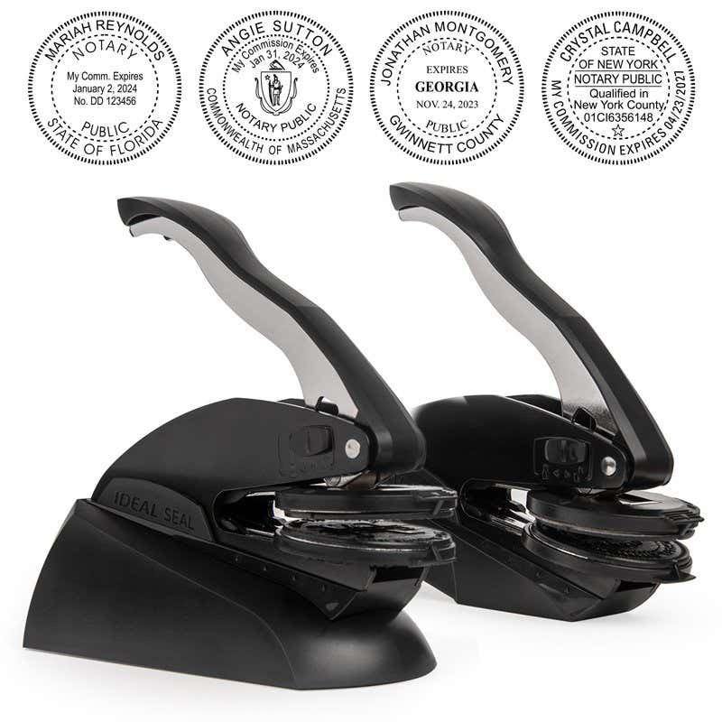 M1P desk and pocket embosser with imprints