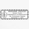 Massachusetts Notary Seal Impression on White Background