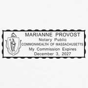 Massachusetts Notary Rectangle Seal