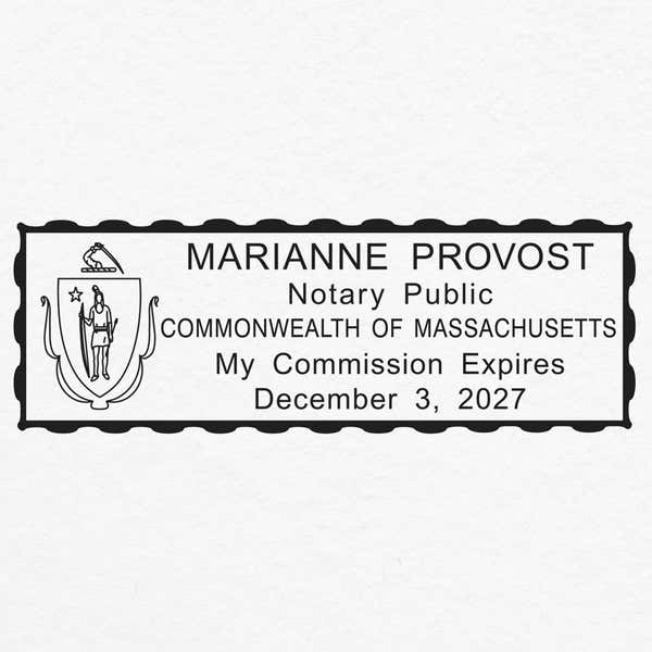 Massachusetts Notary Rectangle Seal