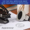 Pre-Inked Stamp on Embossed Impression