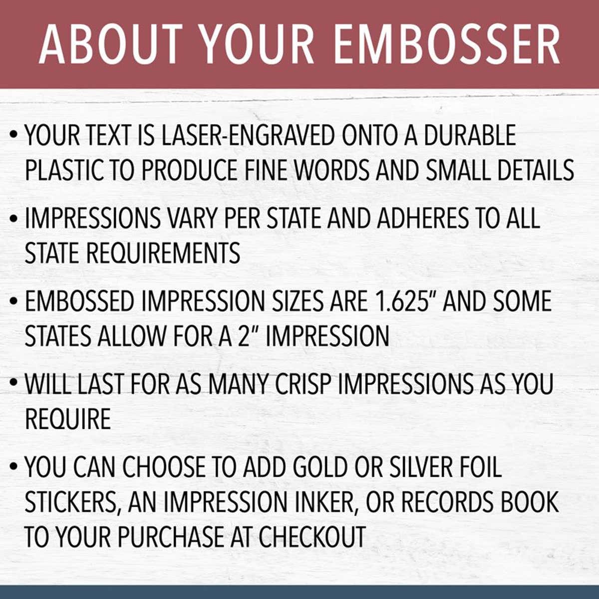 Explanation of the value of an embosser