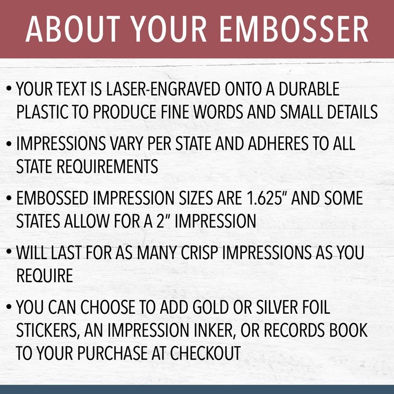 About your embosser