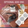 Optional add-ons such as foil stickers, inkers, and notary book
