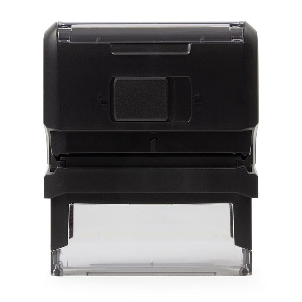 Rear view of  Large Signature Stamp on the Trodat Printy 4914 Stamp Body