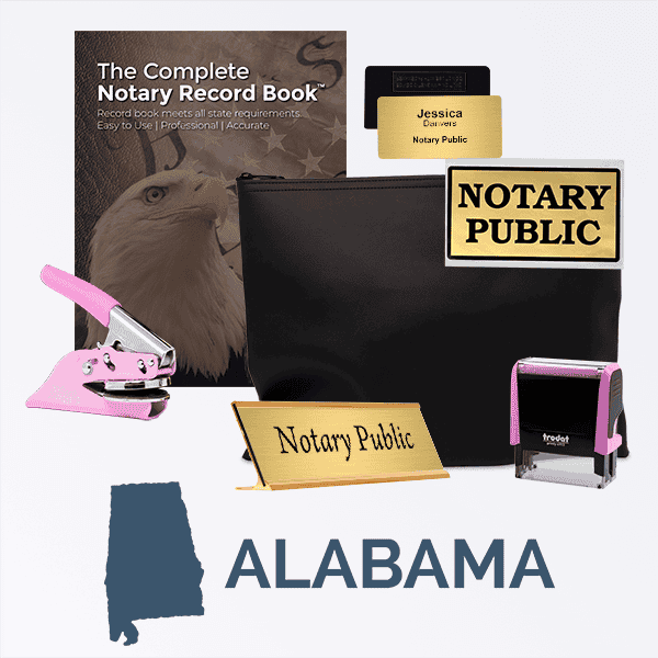 Alabama Pink Deluxe Notary Kit