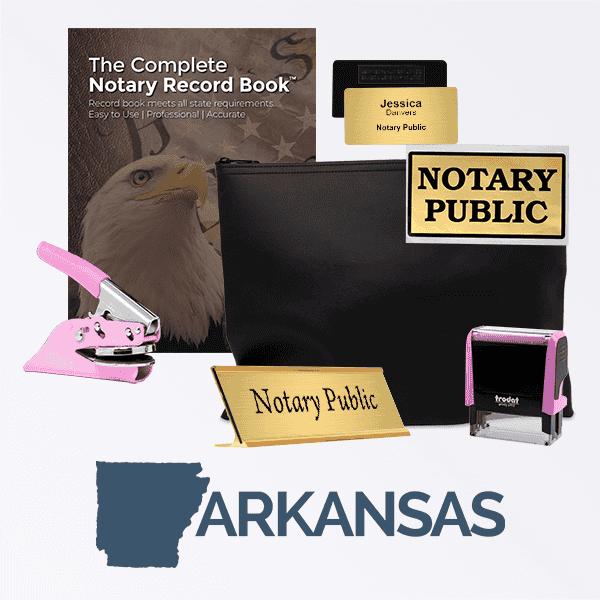 Arkansas Pink Deluxe Notary Kit