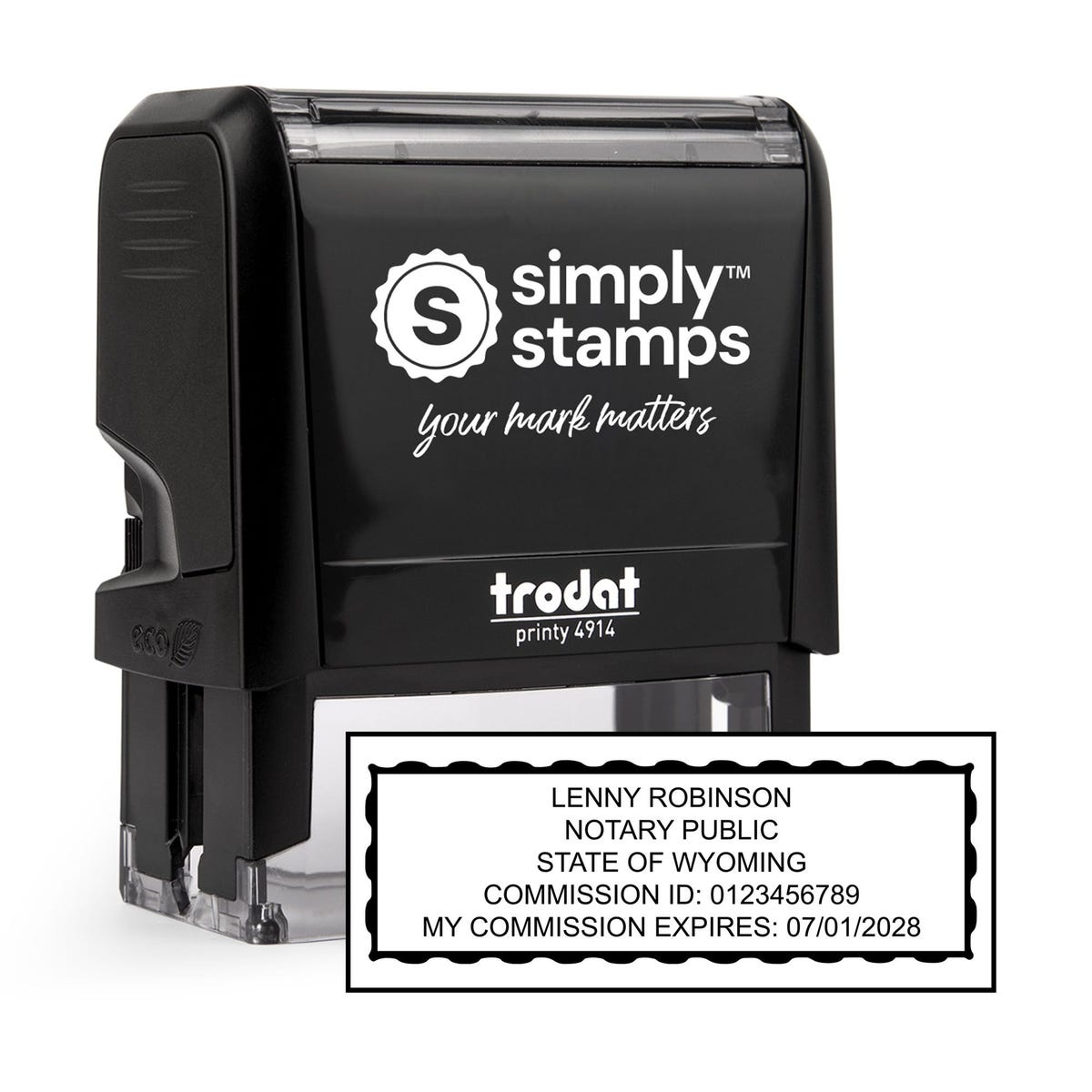 Wyoming Notary Rectangle Body and Design