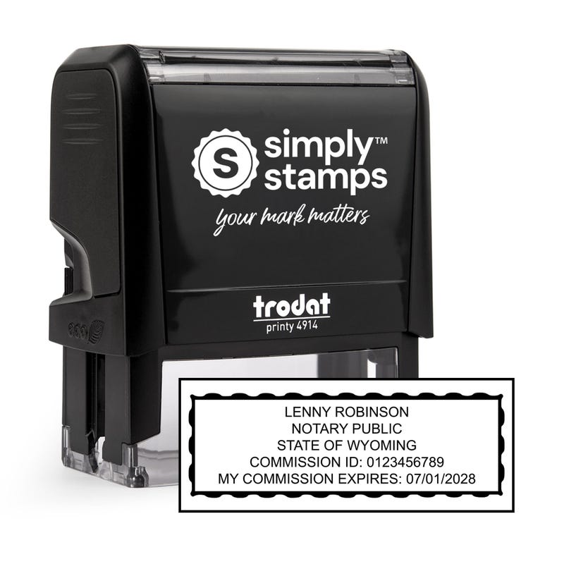 Wyoming Notary Rectangle Body and Design