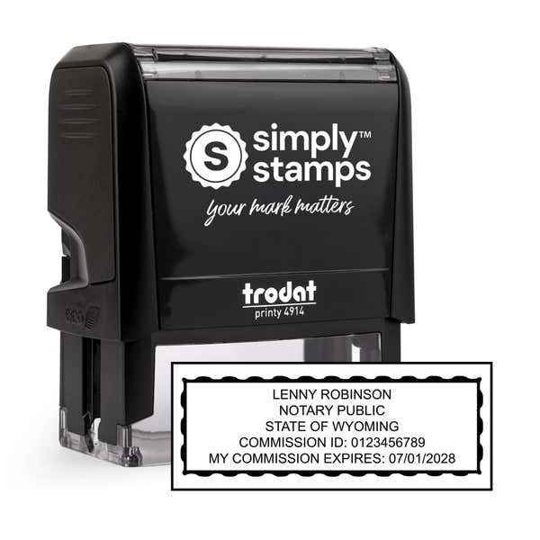 Wyoming Rectangle Notary Seal