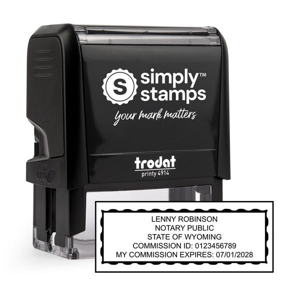 Wyoming Rectangle Notary Seal