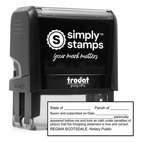 Louisiana Affidavit Notary Stamp