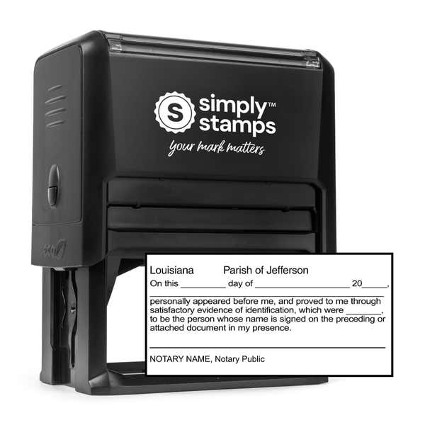 Louisiana Signature Witness Notary Stamp