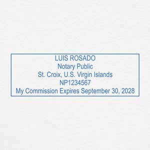 U.S. Virgin Islands Notary Stamp Impression on Paper
