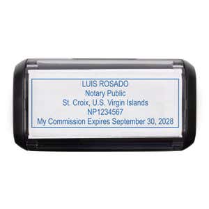 The Top View of the U.S. Virgin Islands Notary Stamp