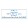 U.S. Virgin Islands Notary Pink Stamp - Rectangle Imprint Example