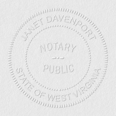 West Virginia Notary Round Seal Embosser - alternate view