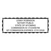 The impression of the Wyoming Rectangle Notary Seal