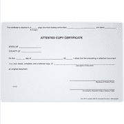 Attested Copy Notary Certificates