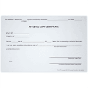Attested Copy Notary Certificates