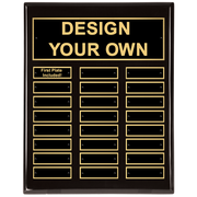 24 Plate 11" x 14" Black Piano Perpetual Plaque