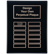 12 Plate 9" x 12" Black Piano Perpetual Plaque